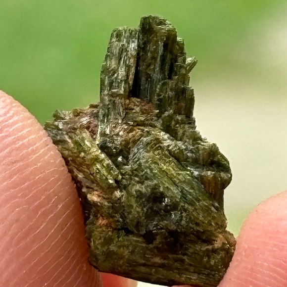 High Grade Natural Epidote Thumbnail Specimen - Picture 6 of 12